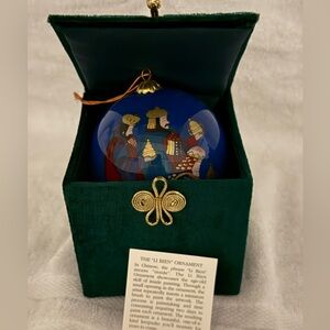 Li Bien Hand Painted Glass Ornament 2000 The Three Wise Men